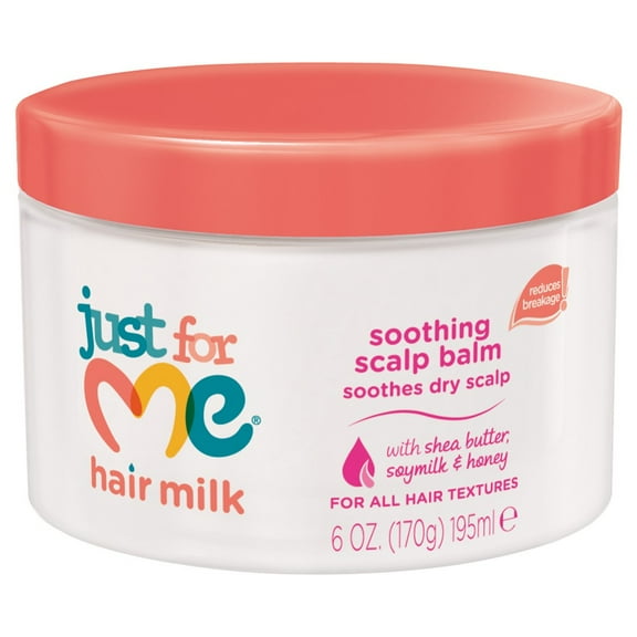 Just for Me Soothing Scalp Treatment Balm - Curly, Coily, Locs, Protective Styles, Hair Milk, 6 oz.