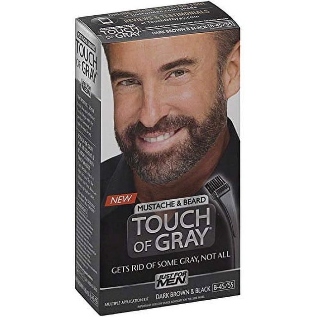 Just for Men Touch of Gray Mustache & Beard Hair Treatment, Dark Brown ...