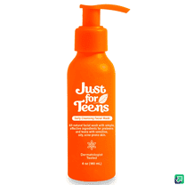 Just for Teens Organic Natural Facial Cleanser with Aloe Vera and Tea Tree Oil, 6 oz