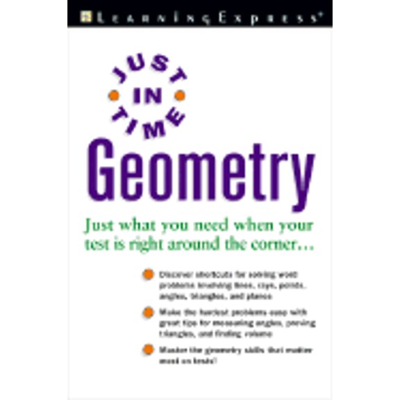 Pre-Owned Just in Time Geometry (Paperback) by Cathy Jeremko, Catherine V Jeremko, Learning Express LLC