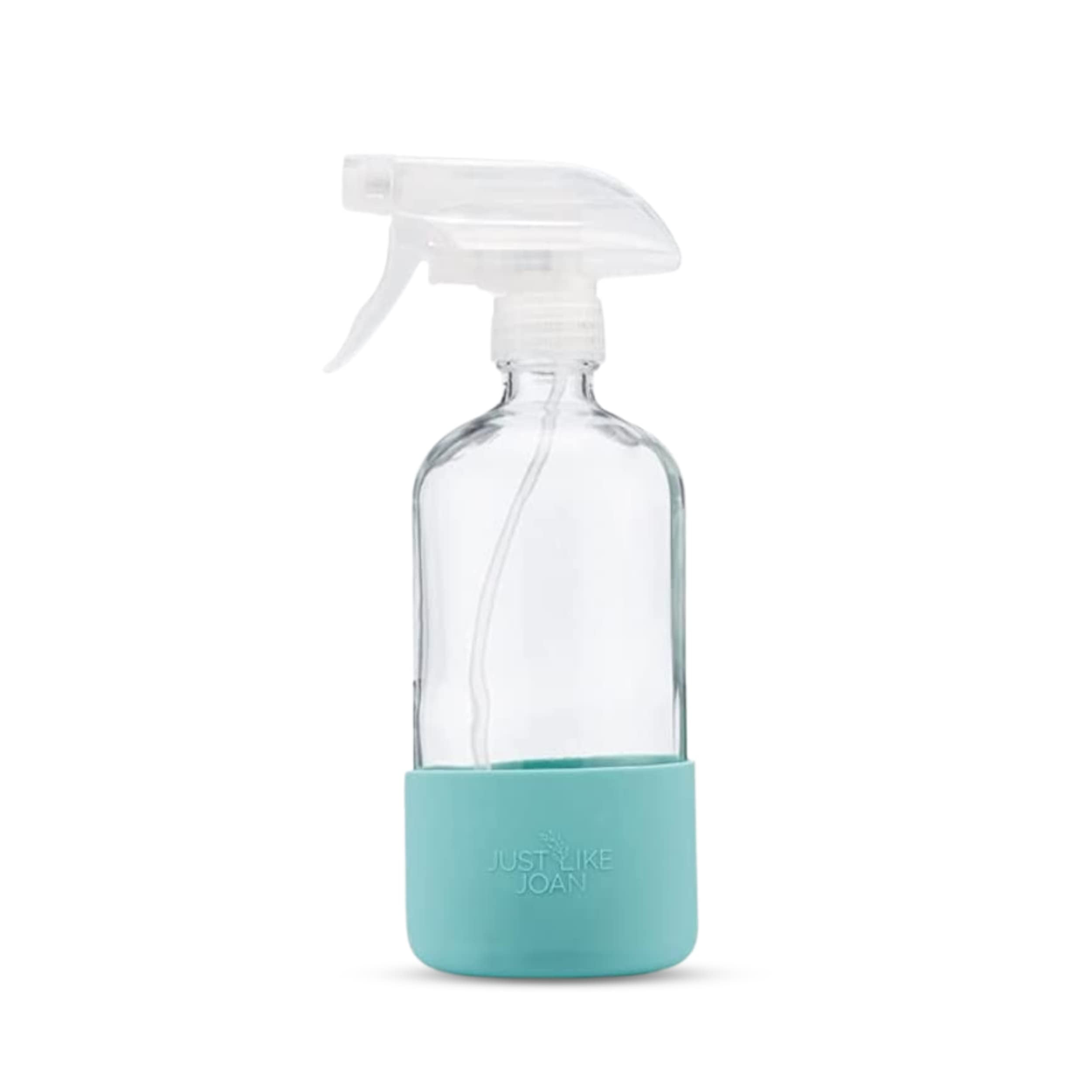 GLASS SPRAY BOTTLE 16 Oz Clear Bottle With Protective Silicone