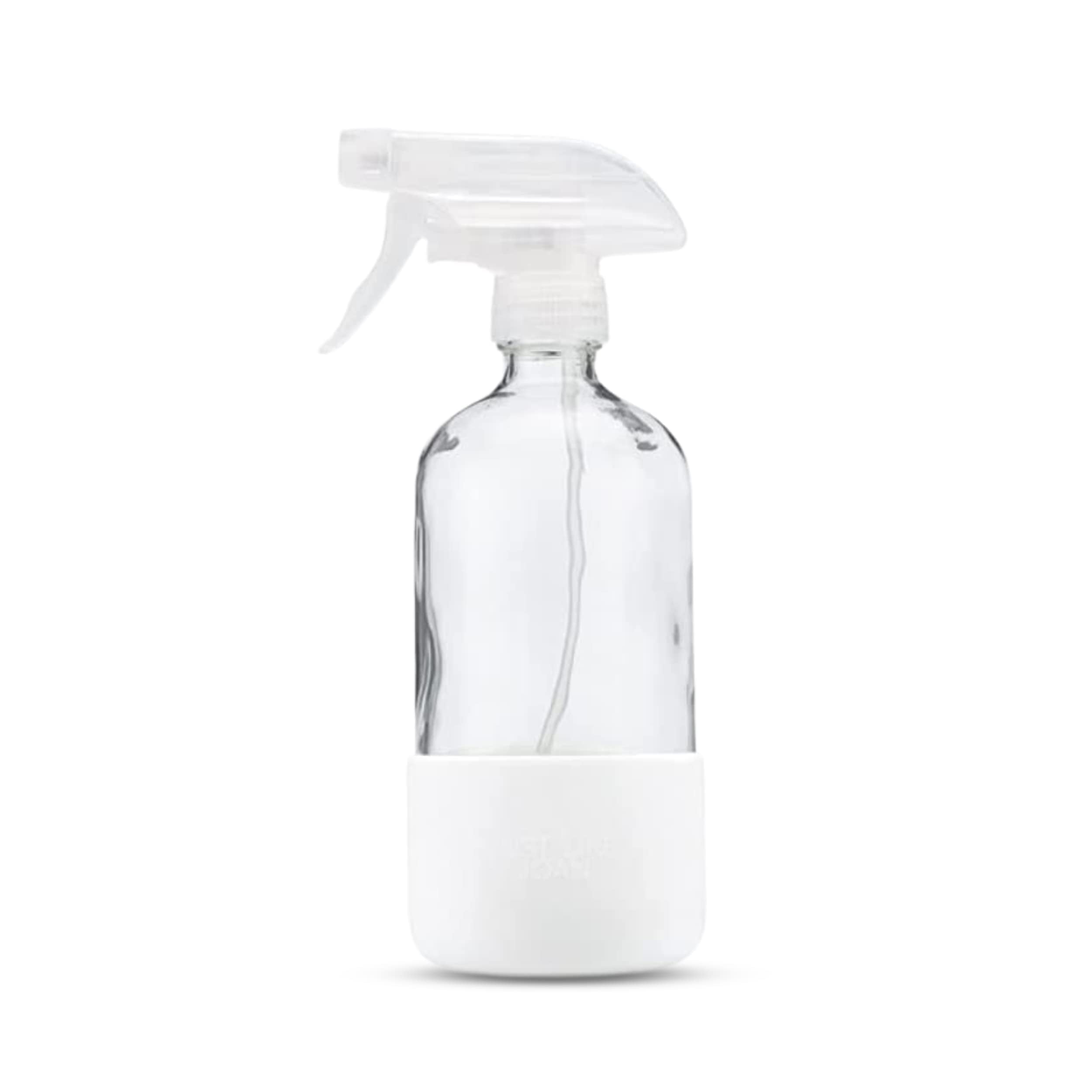 Just Like Joan Clear Glass Spray Bottles with Silicone Sleeve [Pure White]