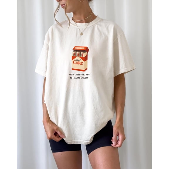 Just a lil something to take the edge off t-shirt, funny diet coke fridge cigs, fridge cigg diet coke, sarcastic meme shirt, coke lover gift - ASHGREY_GD / S