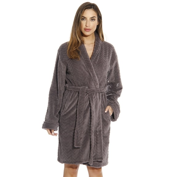 Just love Women's Kimono Robe / Bath Robe - Lightweight and Comfortable (Charcoal, 1X, Regular)