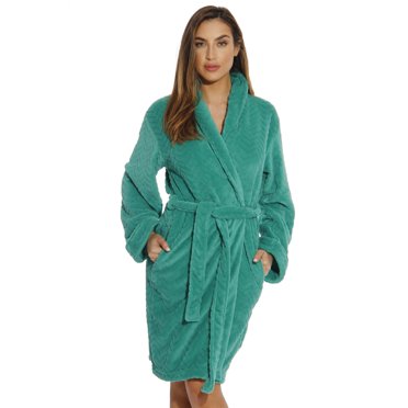 Just love Women's Kimono Robe / Bath Robe - Lightweight and Comfortable (Emerald, Large, Regular)