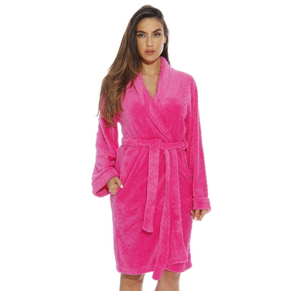Just love Women's Kimono Robe / Bath Robe - Lightweight and Comfortable (Fuchsia, Small, Regular)