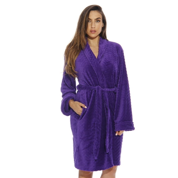 Just love Women's Kimono Robe / Bath Robe - Lightweight and Comfortable (Purple, 2X, Regular)