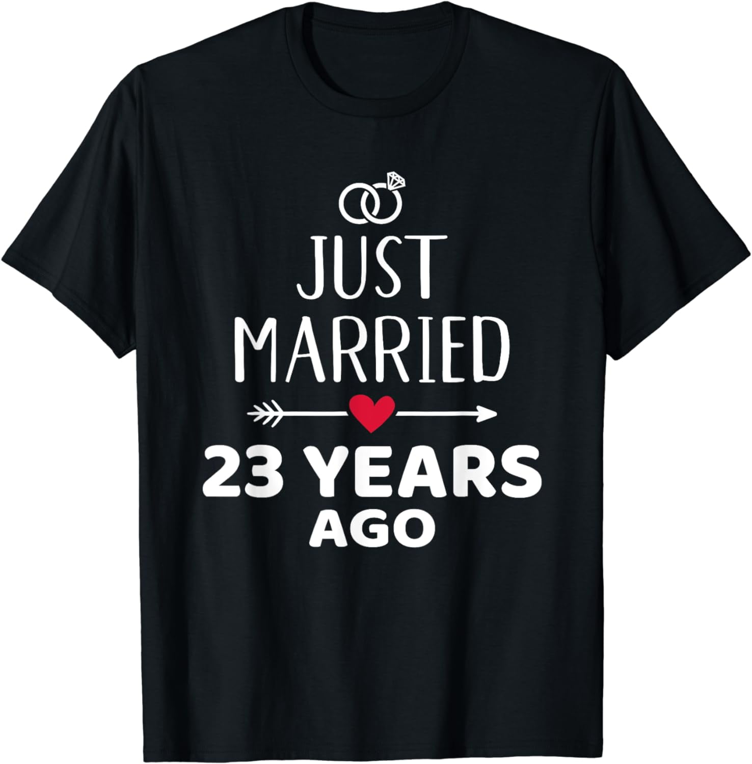 Just married 23 years ago for 23rd wedding anniversary T-Shirt ...