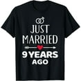 thumbnail image 1 of Just married 9 years ago 9th wedding anniversary T-Shirt, 1 of 4