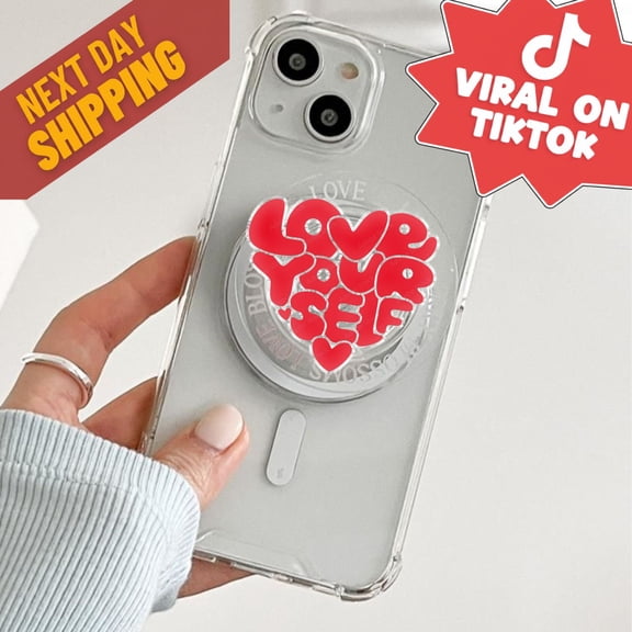 Just one More chapter MagSafe Phone Grip: Cute Ghost with Magnetic Phone Holder, Kawaii Gift for Holiday, Phone or E-reader Accessory Popgrip 005