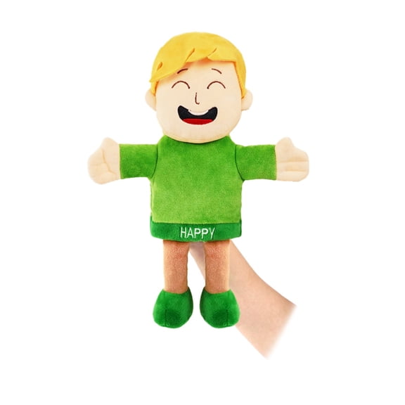 Just qunseen 12'' Emoticons Puppet Happy Hand Puppet Educational Storytelling for Kids Gift