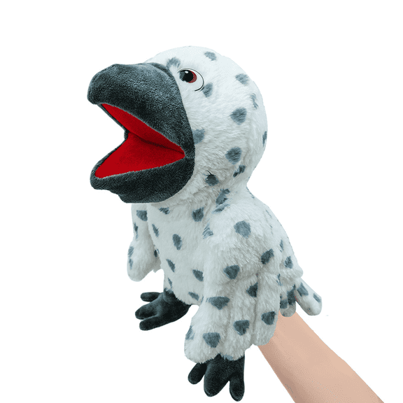 Just qunseen 13.8'' Owl Hand Puppet Plush Toy Interactive Storytelling for Kids