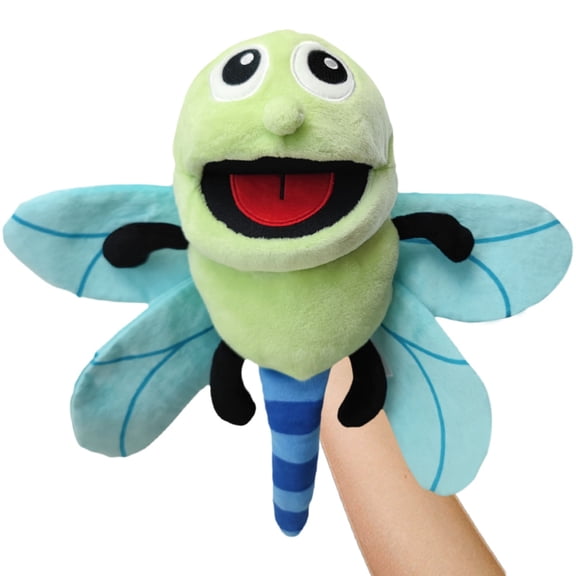 Just qunseen 14.5" Dragonfly Hand Puppet Plush Toy Soft Educational Puppet for Kids