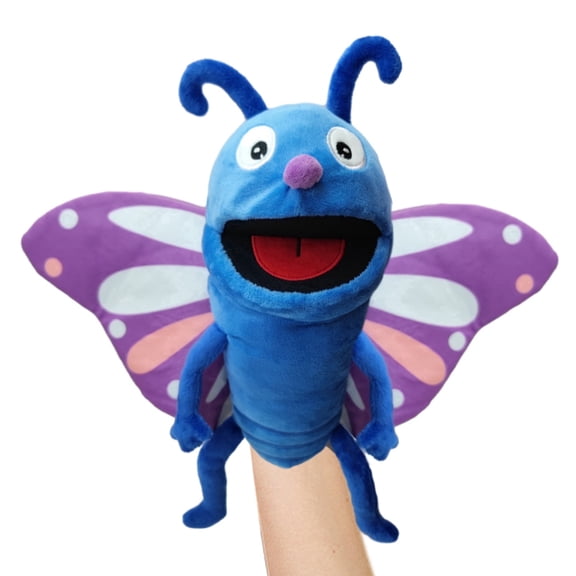 Just qunseen 15.7" Butterfly Hand Puppet Plush Toy for Kids Interactive Educational Gift