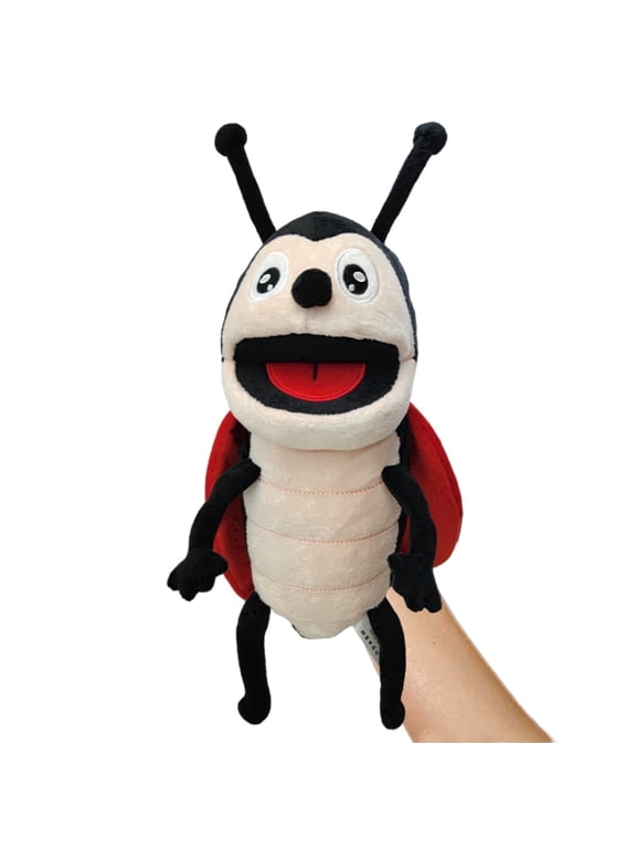 15.7'' Ladybug Hand Puppet Plush Toy Interactive for Kids