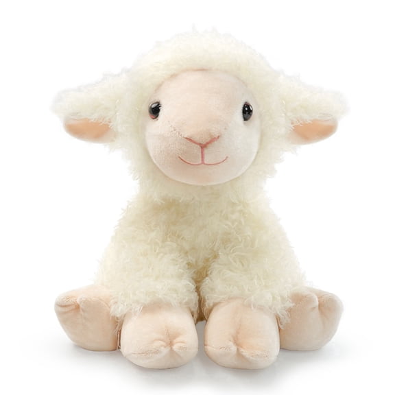 Just qunseen 8.5" Lamb Stuffed Animal Plush Toy Soft Interactive for Kids Birthday Gift