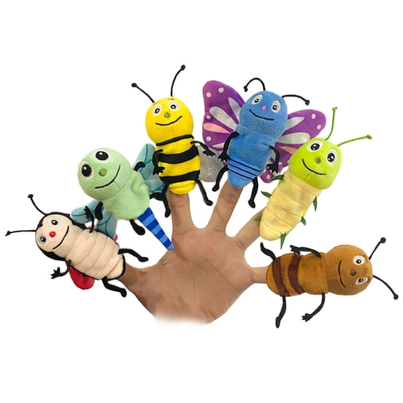 Just qunseen 6 PCS Insect Finger Puppets Set for Kids Educational Storytelling Learning Play