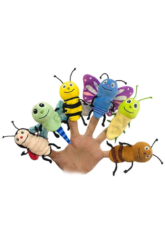 6 PCS Insect Finger Puppets Set for Kids Educational Storytelling Learning Play