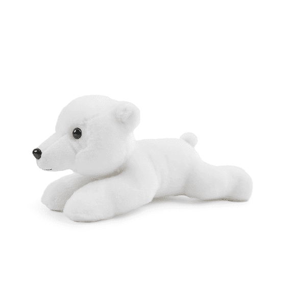 Just qunseen 8'' Realistic Polar Bear Plush Toy Stuffed Animal Interactive Gift For Kids