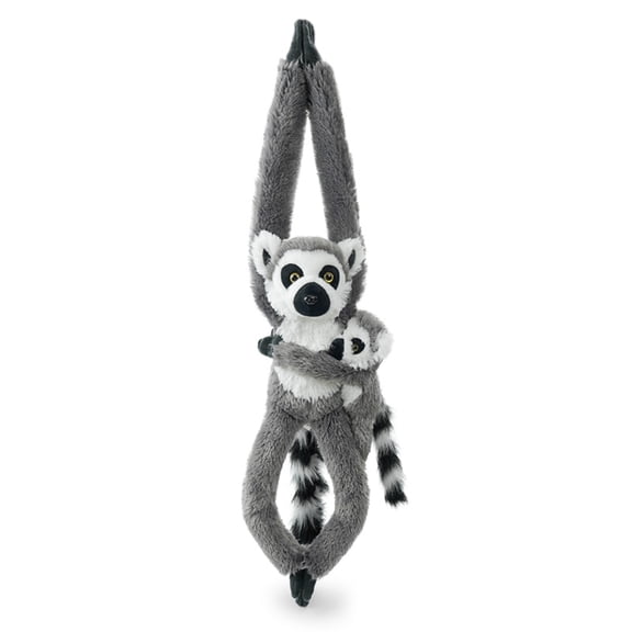 Just qunseen Hanging Lemur 2Pcs Set Soft Stuffed Animal Interactive Educational Gifts For Kids