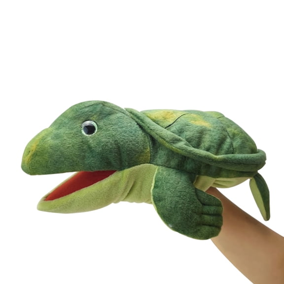 Just qunseen Turtle Hand Puppet 13'' Soft Plush Stuffed Animal Toy for Kids Educational Gift
