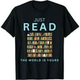thumbnail image 1 of Just read the world is yours taecher student reading T-Shirt, 1 of 3