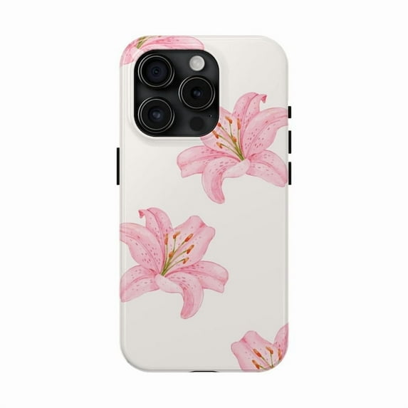 Just the Lilies Floral Flower Minimalist Botanical A036 Protective Case for iPhone 17 16 15 14 13 12 11 Pro Max