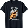thumbnail image 1 of Just the T I Promise Black T-Shirt with Cigar Illustration & Intricate Design, 1 of 5