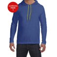 thumbnail image 1 of JustBlanks 100 Combed Ring Spun Cotton Long Sleeve Hooded T Shirt, 1 of 1
