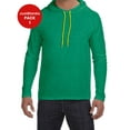 thumbnail image 1 of JustBlanks 100 Combed Ring Spun Cotton Long Sleeve Hooded T Shirt, 1 of 1