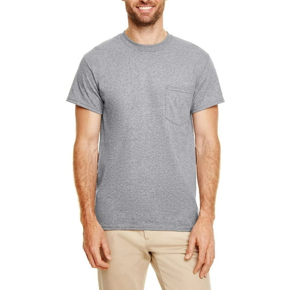 JustBlanks DryBlend Pocket T Shirt Classic Width Rib Collar Taped Neck