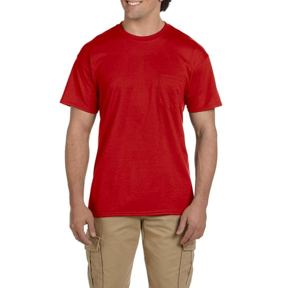 JustBlanks DryBlend Pocket T Shirt Classic Width Rib Collar Taped Neck