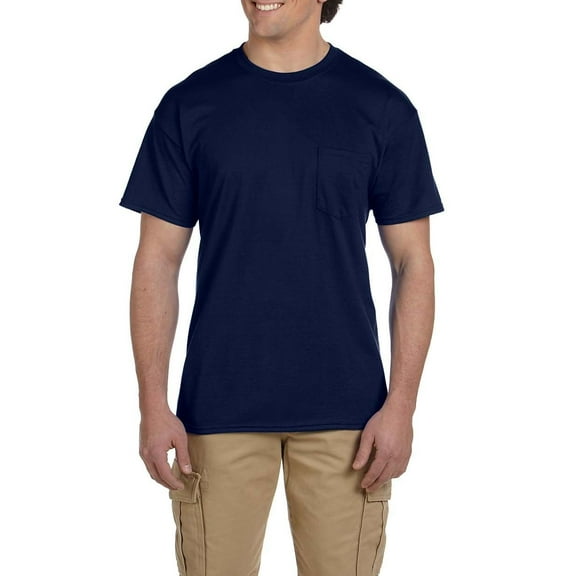 JustBlanks DryBlend Pocket T Shirt Classic Width Rib Collar Taped Neck