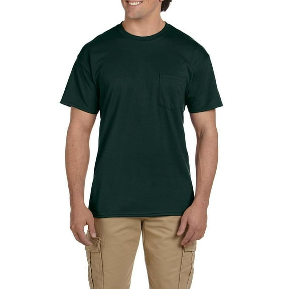 JustBlanks DryBlend Pocket T Shirt Classic Width Rib Collar Taped Neck