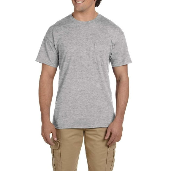 JustBlanks DryBlend Pocket T Shirt Classic Width Rib Collar Taped Neck