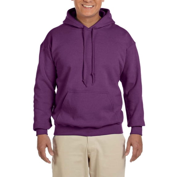 JustBlanks ADULT HEAVY BLEND 8 OZ., 50/50 HOOD, PLUM, 5XL