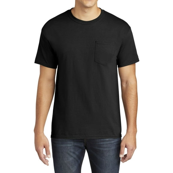 JustBlanks Heavyweight Cotton Pocket T Shirt with Short Sleeves Classic Fit