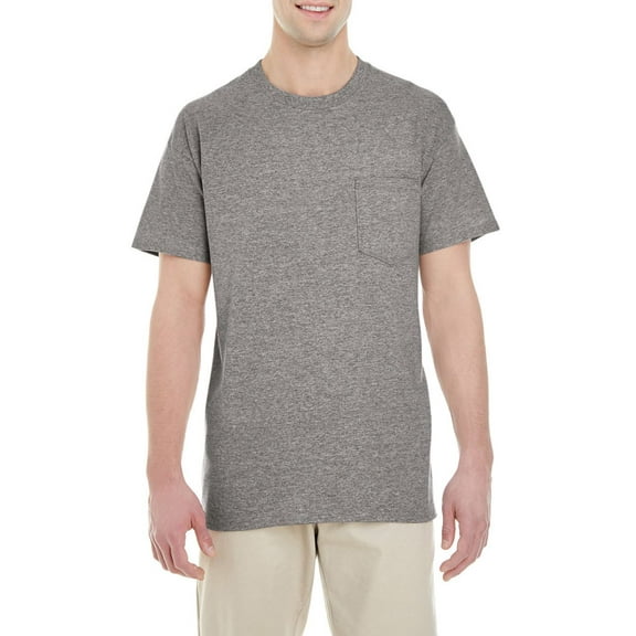 JustBlanks Heavyweight Cotton Pocket T Shirt with Short Sleeves Classic Fit