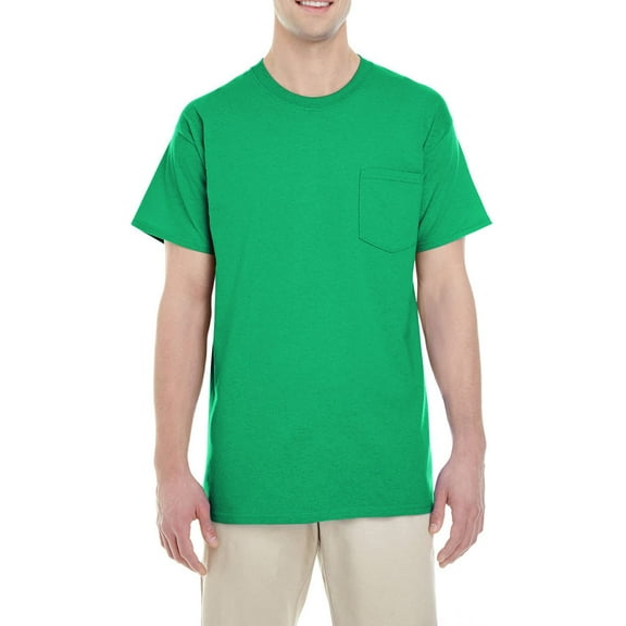 JustBlanks Heavyweight Cotton Pocket T Shirt with Short Sleeves Classic Fit