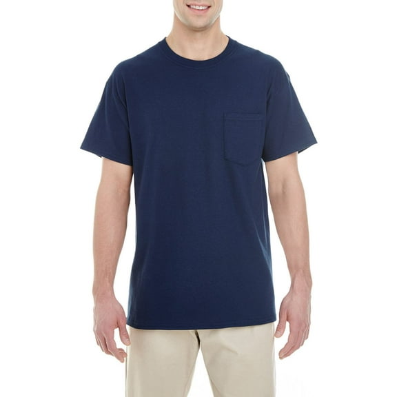 JustBlanks Heavyweight Cotton Pocket T Shirt with Short Sleeves Classic Fit