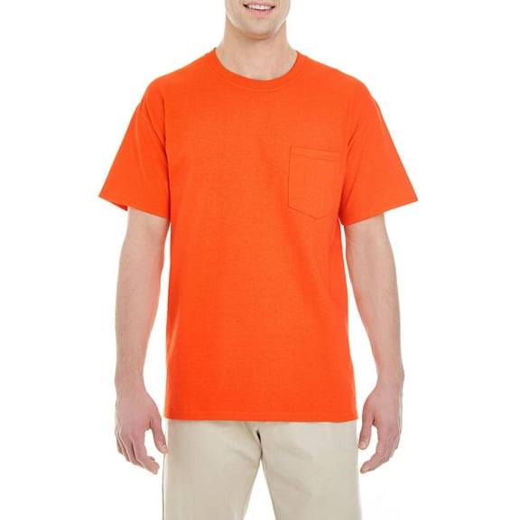 JustBlanks Heavyweight Cotton Pocket T Shirt with Short Sleeves Classic Fit