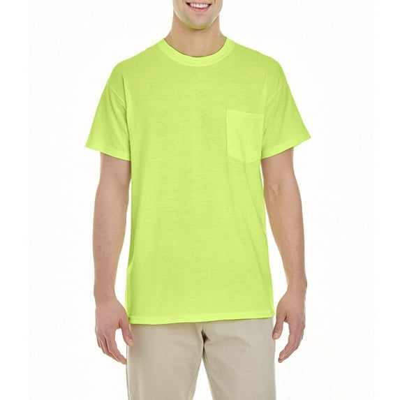 JustBlanks Heavyweight Cotton Pocket T Shirt with Short Sleeves Classic Fit