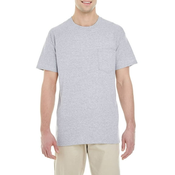JustBlanks Heavyweight Cotton Pocket T Shirt with Short Sleeves Classic Fit