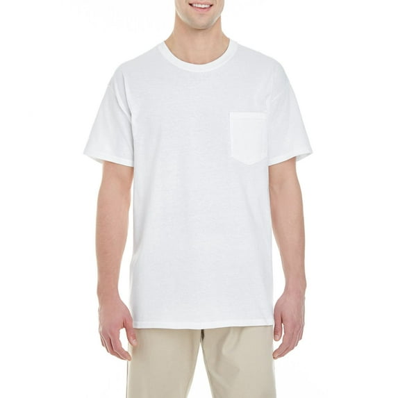JustBlanks Heavyweight Cotton Pocket T Shirt with Short Sleeves Classic Fit