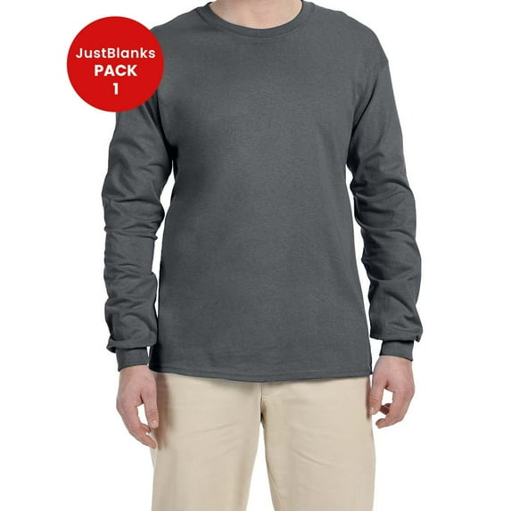 JustBlanks Adult HD Cotton Long Sleeve T Shirt Soft Durable Printable