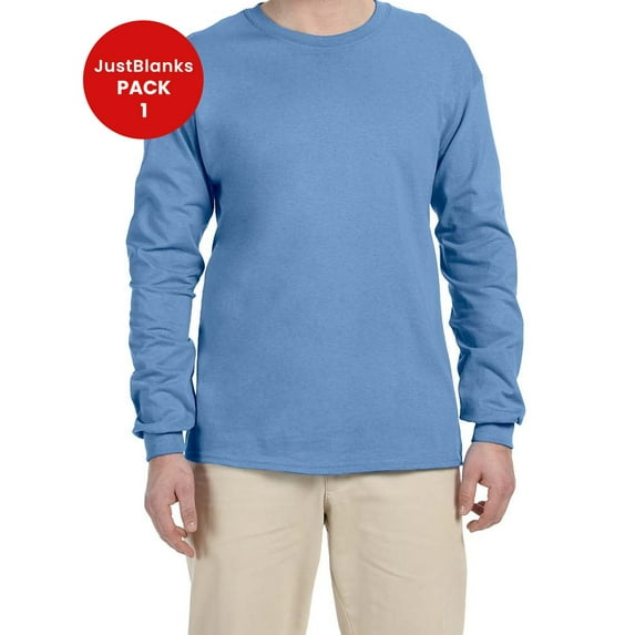 JustBlanks Adult HD Cotton Long Sleeve T Shirt Soft Durable Printable