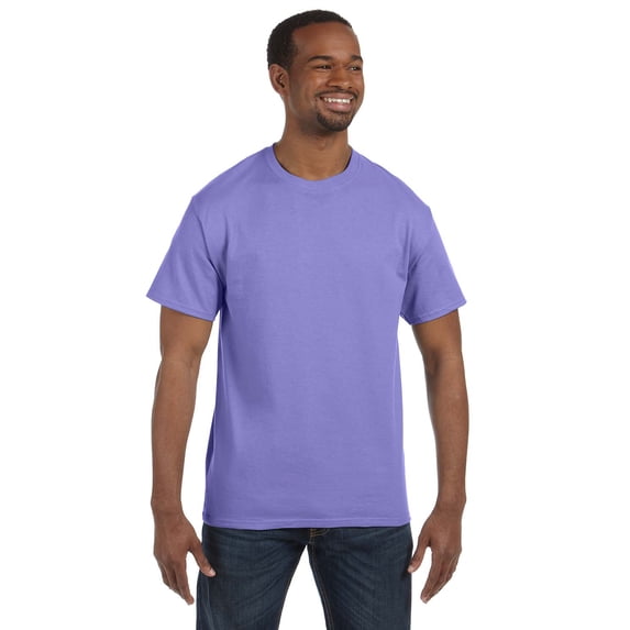 JustBlanks Adult Heavy Cotton T Shirt Classic Width with a Ribbed Collar Taped Neck