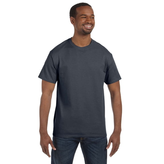 JustBlanks Adult Heavy Cotton T Shirt Classic Width with a Ribbed Collar Taped Neck
