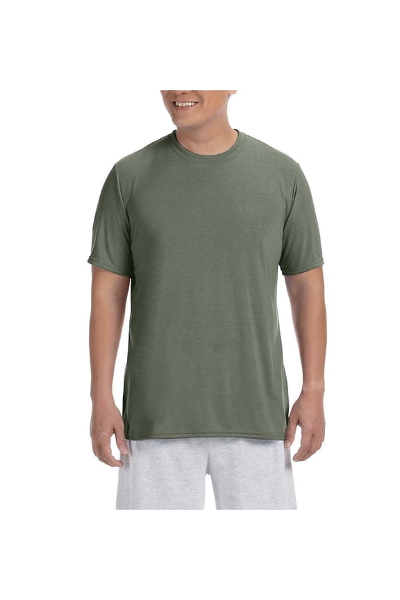 Adult Performance Polyester Jersey Knit Crew Neck, Short Sleeve T-Shirt