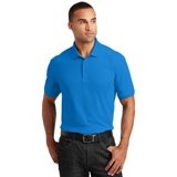 Label On Placket JustBlanks Core Classic Pique Polo Flat Knit Collar Cuffs 3 Button ...